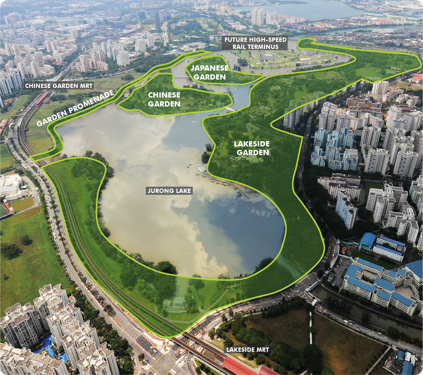 Map of Jurong Lakeside Garden, Singapore